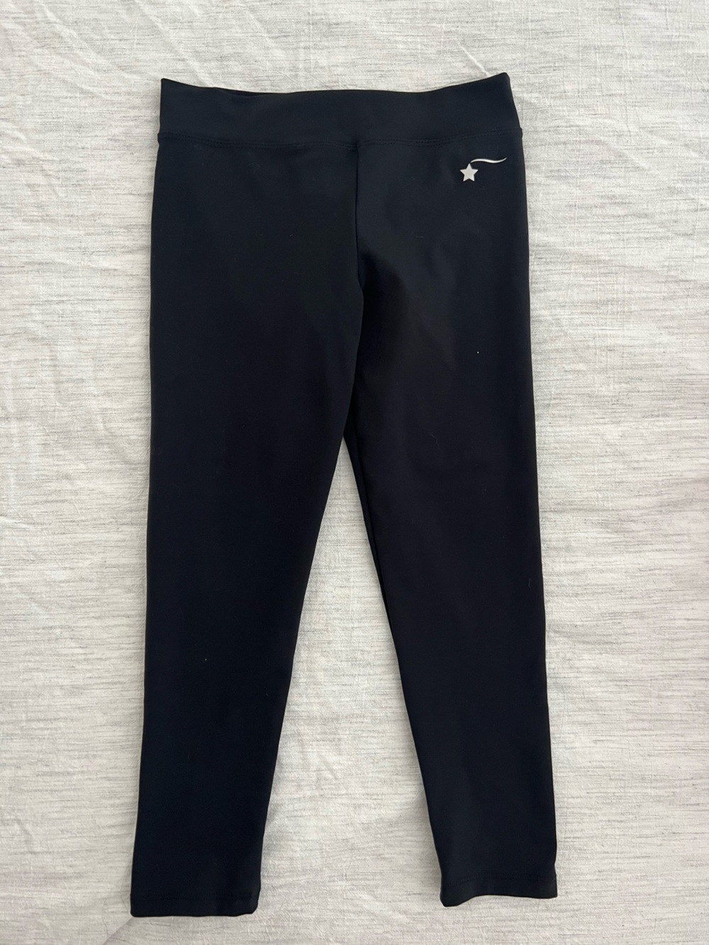 Girls Black Stretch Destira High Waistef Gymnastics Leggings